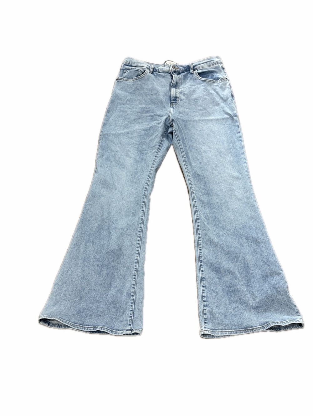 Abercrombie & Fitch The Flare Ultra High Rise Jeans Size 33 16R Light Wash 70s